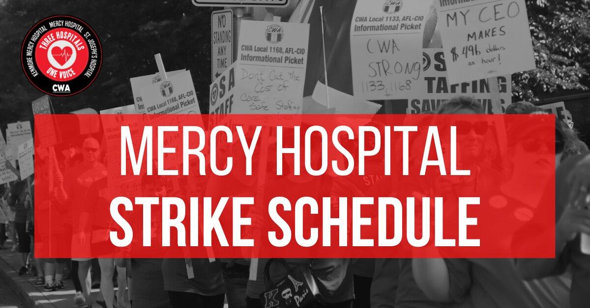 Mercy Hospital Strike Schedule Catholic Health Workers United